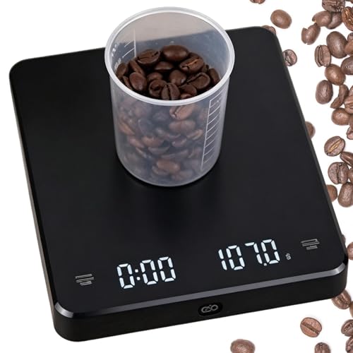 Báscula para café - Medición con pantalla LED pequeña de material PP, aparato digital de medición de peso, instrumento de preparación de vertido, indicador de alimentos de alta precisión | Hornear Coc