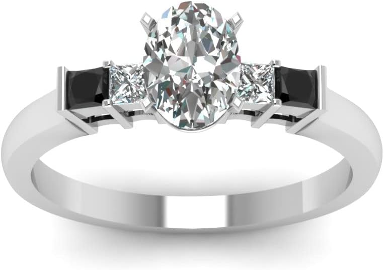 Choose Your Gemstone Aligned Grid Ring Sterling Silver Oval Shape Side Stone Engagement Rings Affordable for Your Girlfriend, Wife, Partner Wedding US Size 4 to 12