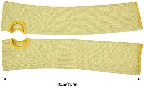 Arm Protection Sleeve, Cut Proof Arm Sleeve, Heat-resistant Anti-Cutting Arms Safety Protector for Garden, Kitchen, Farm Work (1 Pair )