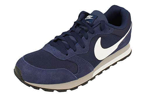 NIKE MD Runner - Zapatillas deportivas de gamuza para hombre, azul marino/blanco, 41 EU