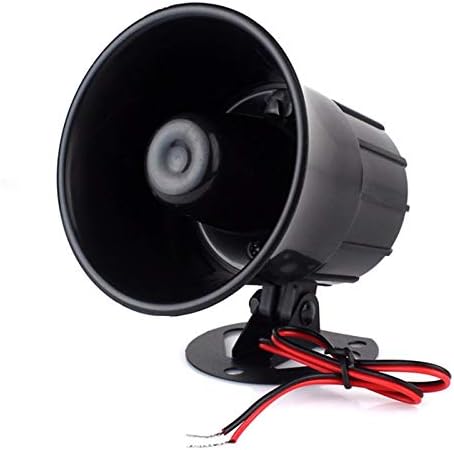 Wired Alarm Siren Horn 15W DC 6 to 12V Security Siren with Bracket for Home Security Alarm System
