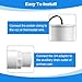 Feekoon 1 Pack SS2 Float Switch L Shape, AC Float Switch with 3/4 Inch Adaptor and 6ft Wire, Water Level Switch for HVAC System with Condensate Overflow Detection