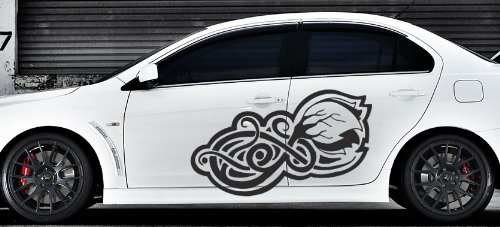 Floral Flower Car Boat Vinyl Graphics Decal Left & Right Side Vinyl Sticker z964