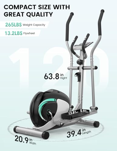 Variante de THERUN bicicleta eliptico magnética 8 niveles Verde