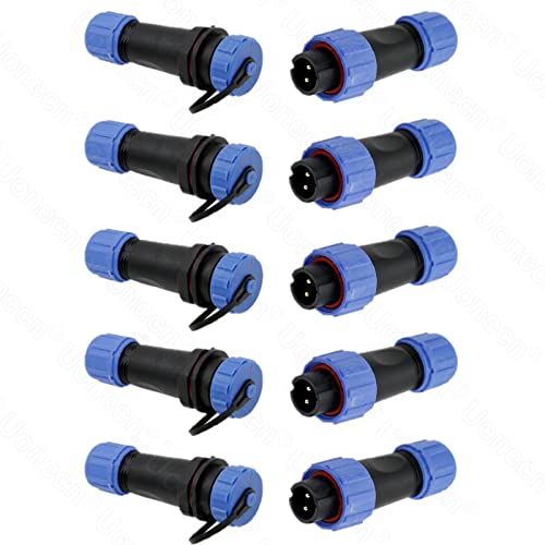 Uonecn SP13 IP68 conector circular 2 pines pack 5 miniatura 1