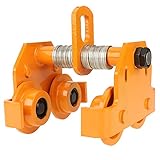 Laufkatze Verstellbarer Schiebewagen Aus Edelstahl, 1 Tonne Zugkapazität, Gelbes Präzisionswerkzeug, Perfektes Materialhandhabungswerkzeug Für Lagerhäuser, Garagen