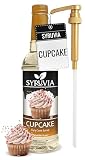 Syruvia Coffee Syrup, Cupcake Flavored Syrup for Drinks, Lattes, and Desserts – 25.4 fl oz - with Pump