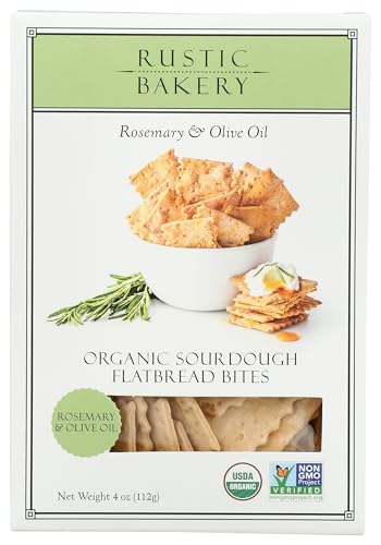 Rustic Bakery, Flatbread Bites Rosemary Olive Oil, 4 Ounce