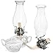 ZAVOOS 2 Pieces Chamber Lamp, 12 Inch Clear Vintage Glass Lantern for Indoor Use, Classic Decorative Lamps with Handle for Dinning Room, Home Decor, Wedding Party, Halloween