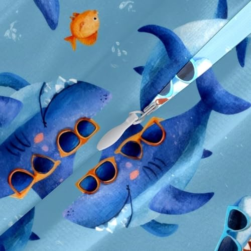 Fundas de cojín de terciopelo suave 50x50 de tiburones y peces para almohada decorativa moderna 5