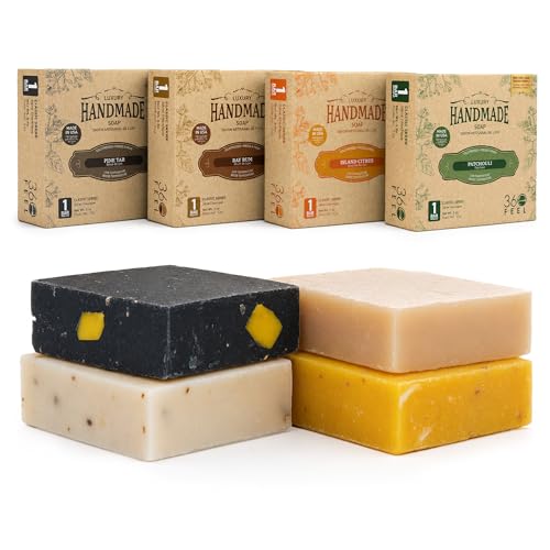 360Feel Mens Bar Soap - Made in the USA - Castile Handmade All Natural Cold Processed -...