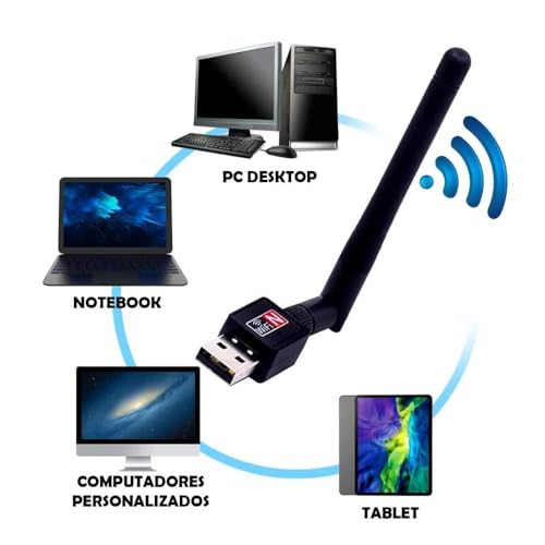 Antena Wi-Fi com Adaptador USB — Receptor Wireless 1200Mbps, Conexão Estável e Segura, Alta Velocida