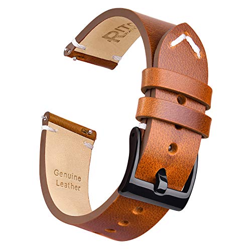 20Mm Classic Genuine Leather Watch Bands Quick Release Vintage Leather Watch Straps Compatible With Timex Weekender Watch For Men #TOP18