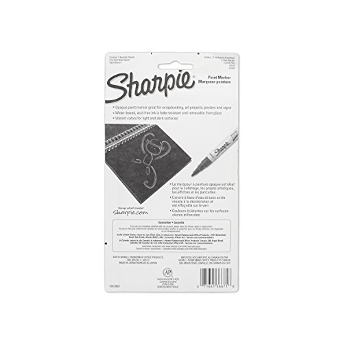 Sharpie 36671 Water-Based Poster Paint Marker, Assorted Colors, 5-Pack #TOP4