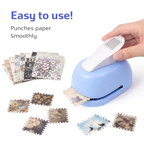 Image of Imported Metal Postage Stamp Punch for Paper Crafts 2x1.5 cm | Decorative Stamp Edge Paper Punch | Scrapbooking, Card Making, DIY Crafts Tool