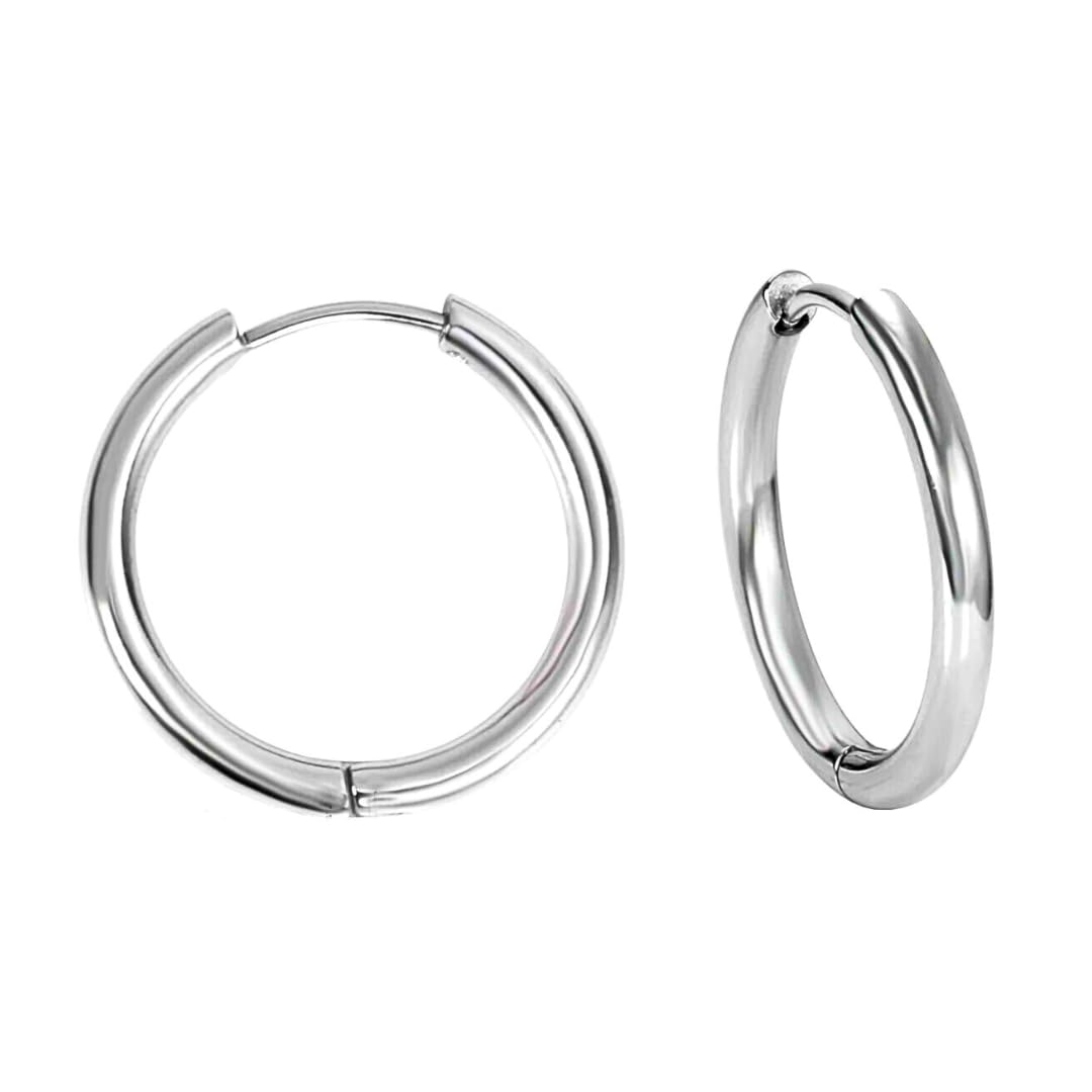 DVRK Pendientes Aro Hombre - Pendientes Hombre Aro de Acero Inoxidable 316L
