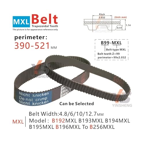 Courroie de distribution MXL anti décalage d'impression B197 MXL - 2