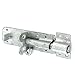Price comparison product image Merriway BH04255 2 A Brenton Type Heavy Duty Galvanised Rust Proof Padbolt Including Fittings, 200 mm, 8 inch, Silver