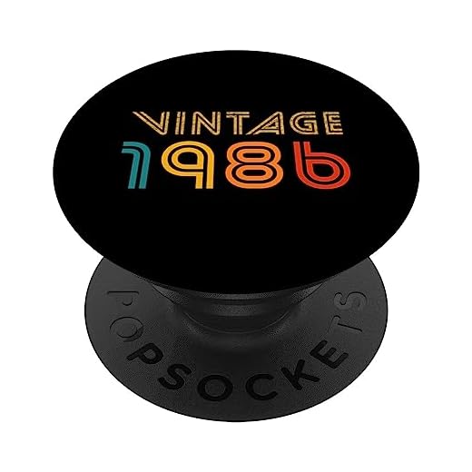 Camiseta vintage de 1986 para hombres y mujeres, regalo de cumpleaños 37 años PopSockets PopGrip Intercambiable