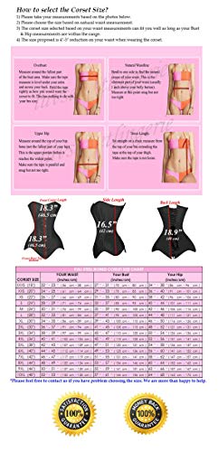 Luvsecretlingerie Heavy Duty 26 Double Steel Boned Waist Training Cotton Long Torso Overbust Shaper Corset #8151-Tc #TOP4