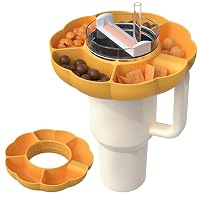Bol à Collation 3 Compartiments En Silicone Pour Stanley Cup 40oz - Plateau Snacks Réutilisable, Idéal Camping Et Voyage