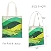 Amooorous Green Gradient forests Tote Bag Canvas with handles Book Tote Bag Reusable Canvas Bags for Work Bolsa de lona #4
