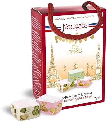 Maxim's de Paris Vanilla Pistachio And Raspberry Nougats Candies from France 12pc 2.8oz