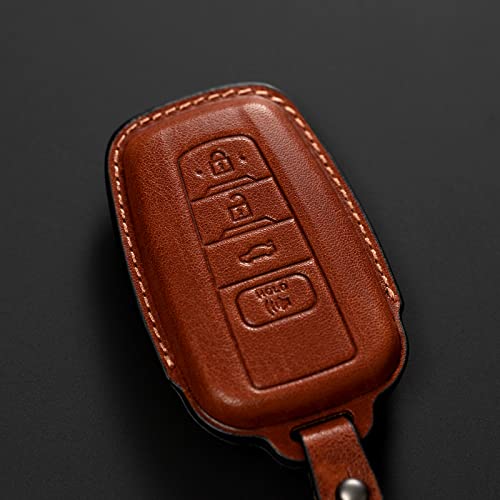 Image of Compatible with Toyota Key fob Cover Leather Toyota Keychain Holder case Protector Avalon Camry TRD Corolla Highlander Prius Prime RAV4 Prime CHR Accessories