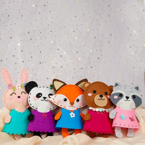 image for Cymbana Kid Sewing Craft Kit to Make a Friend for Beginner Felt Craft 