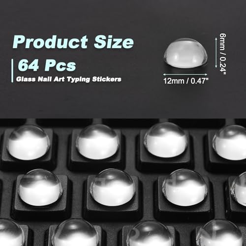 64 Pegatinas Protectoras para Teclado de Vidrio Transparente miniatura 2