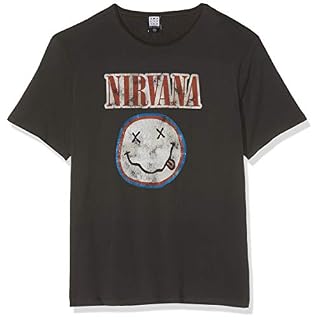 Amplified Nirvana-Colour Smiley T-Shirt Homme - Les Beatles, Paul McCartney, John Lennon, RIngo Starr, George Harrison
