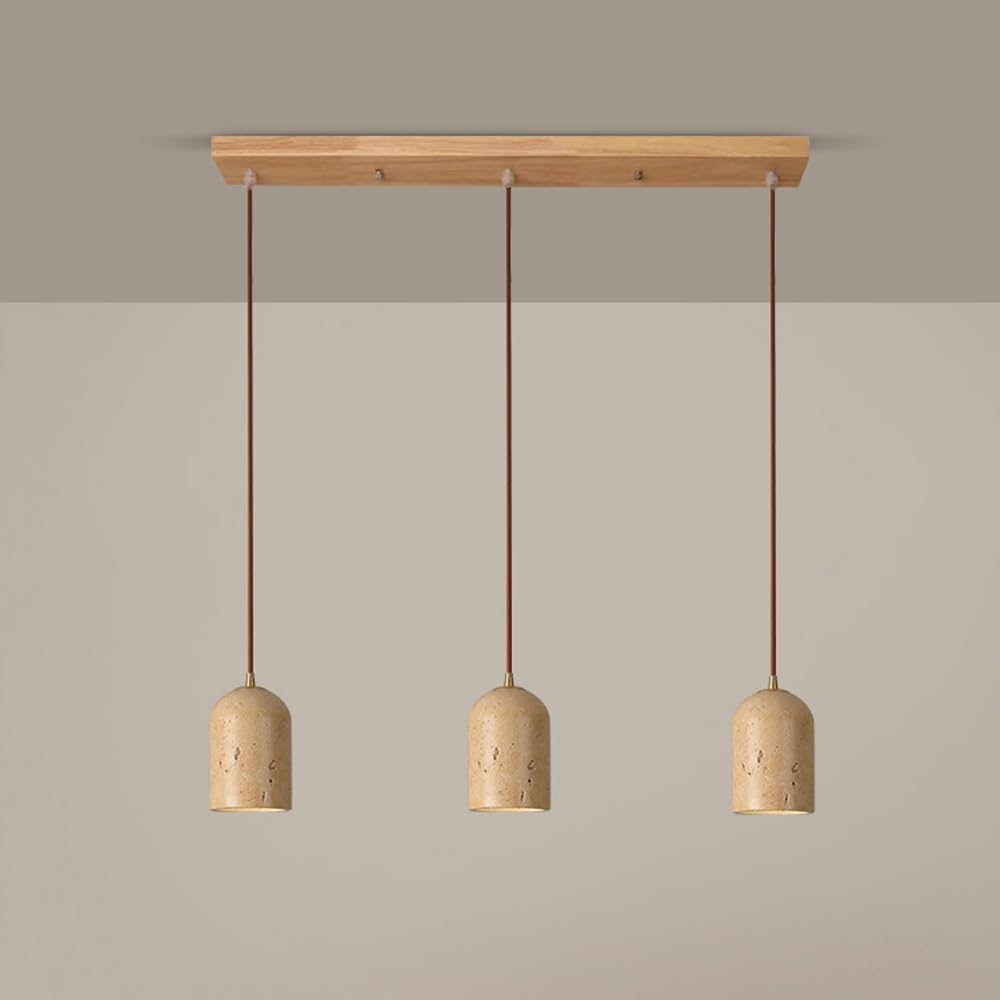 Mid Century Modern Natural Marble Pendant Light Fixture for Kitchen Sink 3 Light Industrial Hanging Ceiling Lamp with Wall Sconces and Starry Design