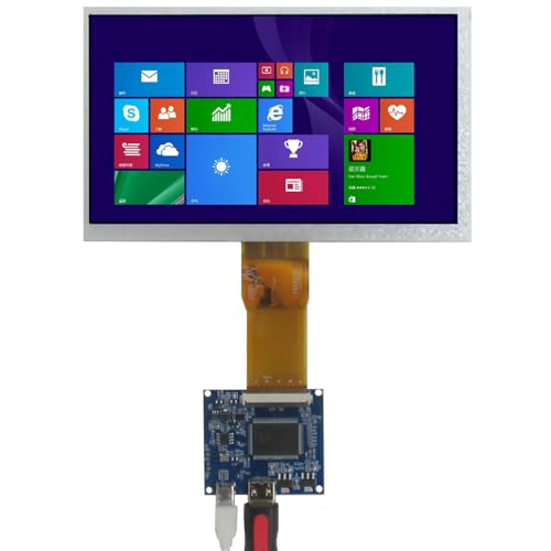 Image of 7 Inch 1024x600 Portable DIY LCD Display Screen with Mini-HDMI Driver Board - Secondary Monitor for PC, Raspberry /Orange Pi, Gaming Consoles, Microscopes & More