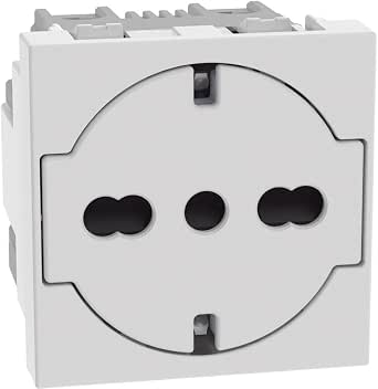 Bticino Steckdose Shd4140 A16 – 2P+T, 16A, 250V, Weiß, Mit Bypass