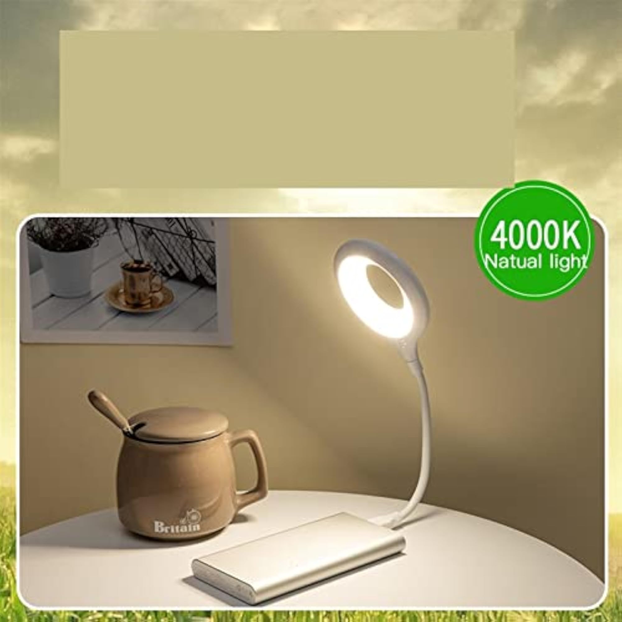 USB Direct Plug LED Desk Lamp for Home Office & Study
