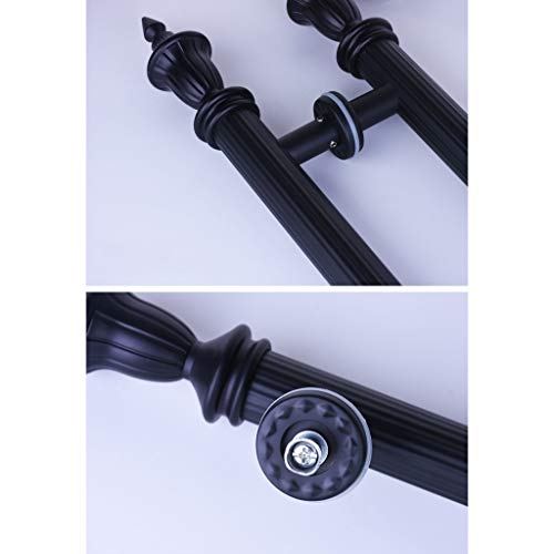 Poignée de porte en acier inoxydable rétro noir mat push-pull 100cm - 4