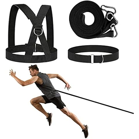 OYINDIZ Sled Workout Equipment, 3PCS Sled Harness Weight Sleds for Training Outdoor, Tire Pulling Harness Fitness Resistance Training Workout Football Training Equipment Harness Sled 6.6ft Cover