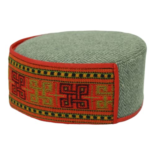 Image of Vastraa Fusion Himachali Topi for Men | Nepali Headwear | Traditional Kullu Cap | Pahadi Topi | Kashmiri Hat | Wool Handcrafted Ethnic Wear