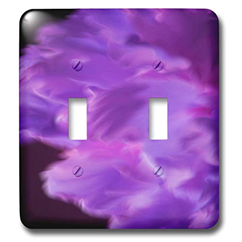 3dRose lsp_36805_2 Pretty Purple Flourish Double Toggle Switch