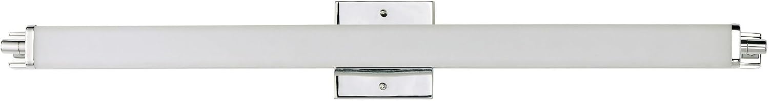 Maxim Lighting Director Bath Vanity Light | Polished Chrome Finish | White Glass Shade | Transitional Bath Vanity Light | Ideal for Bathrooms & Powder Rooms | Dimmable | 53034WTPC