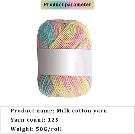 3 Roll 1.76 Ounce(50g)/roll Crochet Knitting Yarn Set Skeins Large Yarn Bonbons Assorted Colors for Crocheting Knitting - Image 5