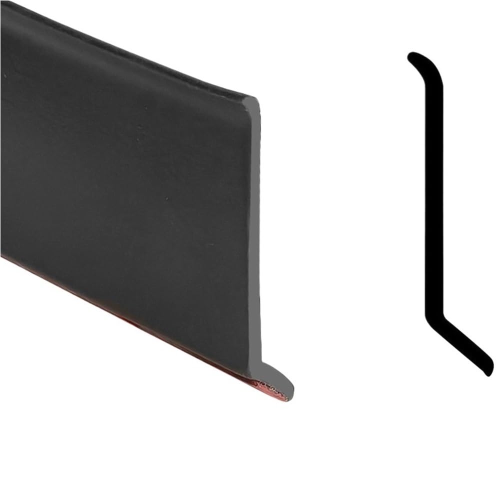 Deflector de Lluvia Autoadhesivo para Puertas y Ventanas, Sello Barrera Negro contra Salpicaduras y Goteo, Interior/Exterior(2m)