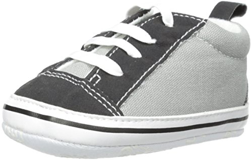 Little Me Baby-Boys Newborn Skate Shoe PU Suede with Lace Up Front