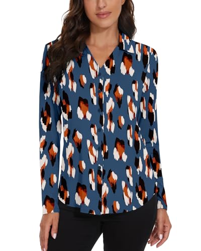 Image of Soneven Womens Golf Polo Shirts 3 /4 Long Sleeve V Neck Button Down Shirts Business Causal Work Blouses Tops