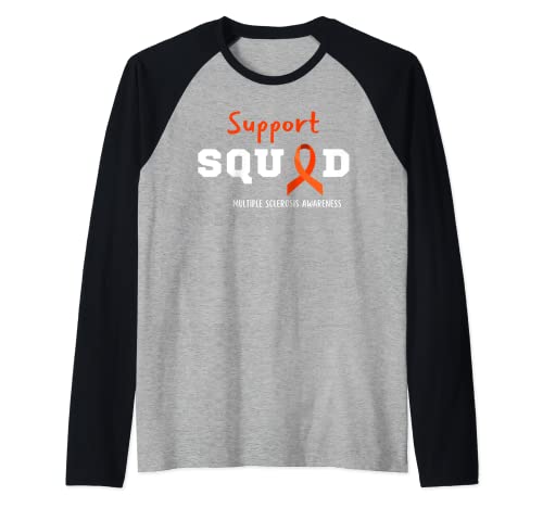 Support Squad MS - Concienciación sobre la esclerosis múltiple Camiseta Manga Raglan