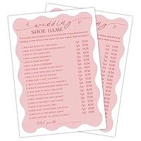 Wedding Shower Game Cards – "Who Said It?" Bridal Shower Game For 25 Guests With Pink Ribbon Design
