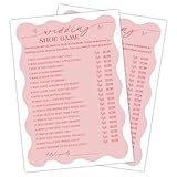 Wedding Traditions Game for Bridal Shower Pink Bridal Shower Party Games for Guests 30Pcs Wedding Activities Shoe Game Cards For Newlyweds Cards for Newlyweds Wedding Decoration Party Supplies - Y112