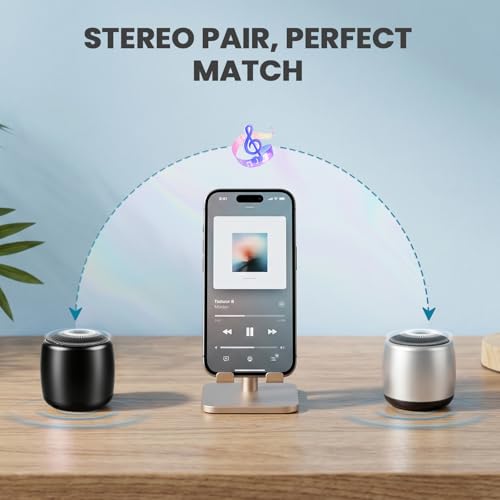 Image of Best Mini Portable Bluetooth Speaker I Smallest Bluetooth Speaker with HD Sound & Bass I Wireless Bluetooth Speakers for Phone /PC /Tablet I Photo Selfie Button Answer Phone Calls I Cute Tiny Speaker