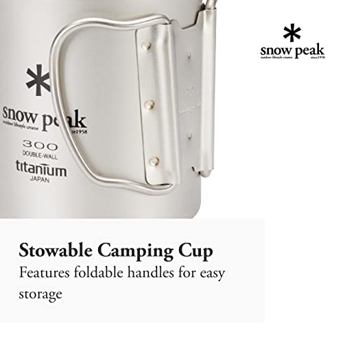 Snow Peak Double Wall Titanimum Insulated Mug, Lightweight, Durable, Camping, 300ml - Image 4
