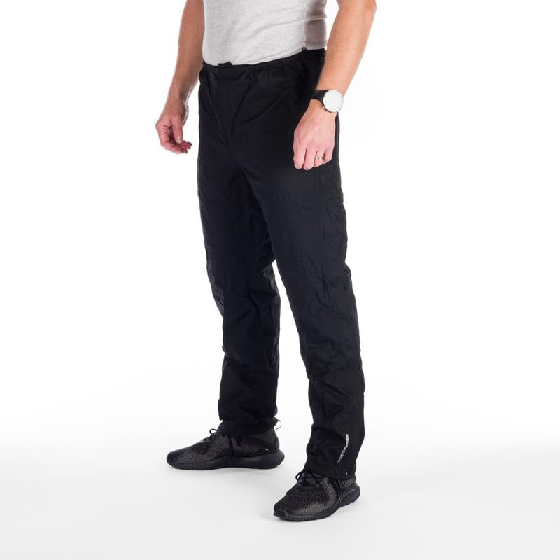 NORTHFINDER Packbare Regenhose Herren, Leichte Fahrrad Überziehhose, wasserdichte Regenüberhose 10 000 mm, Wanderhose Atmungsaktiv, Outdoor Hosen Winddicht, Motorrad Trekkinghose NORTHKIT
